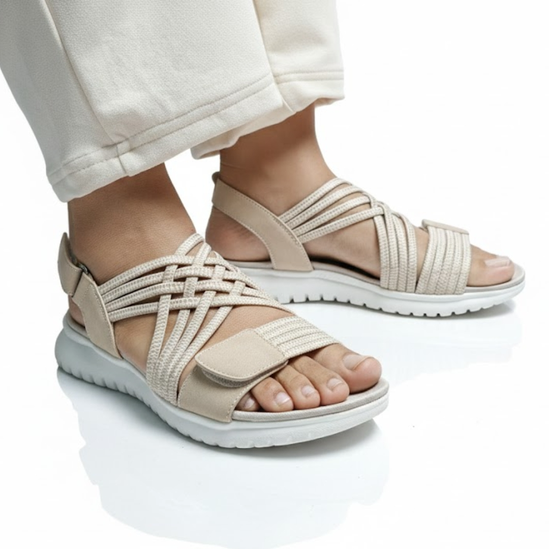 Siketu Comfort Weave Sandals –Ladies Casual (Ice Beige)